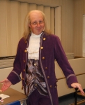 Jeff Gay as Ben Franklin - lace topped demi-wig