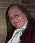 John Bundy as Ben Franklin - demi wig with latex bald cap
