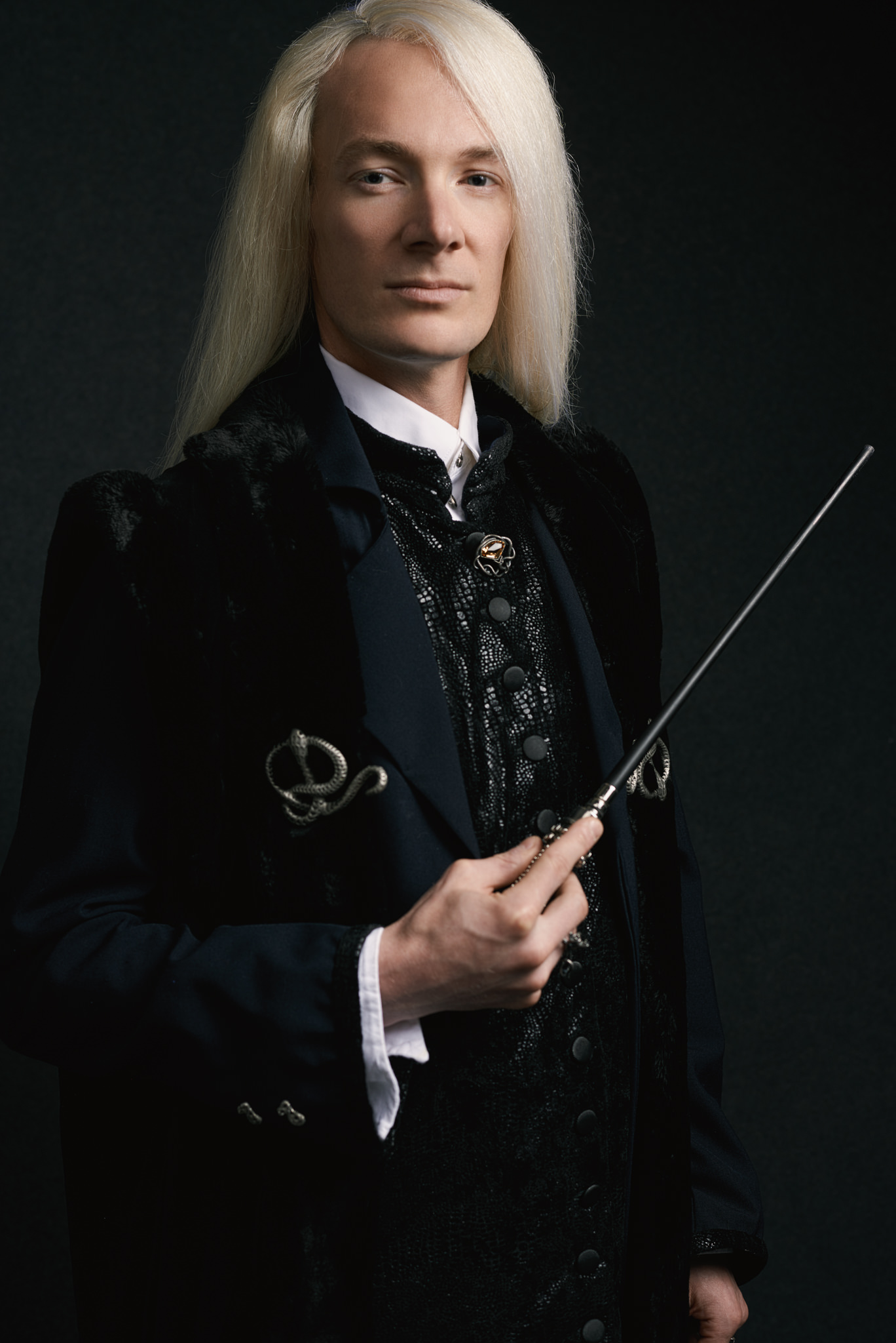 We built this custom human hair wig for Evil Queen B's Lucius Malfoy c...
