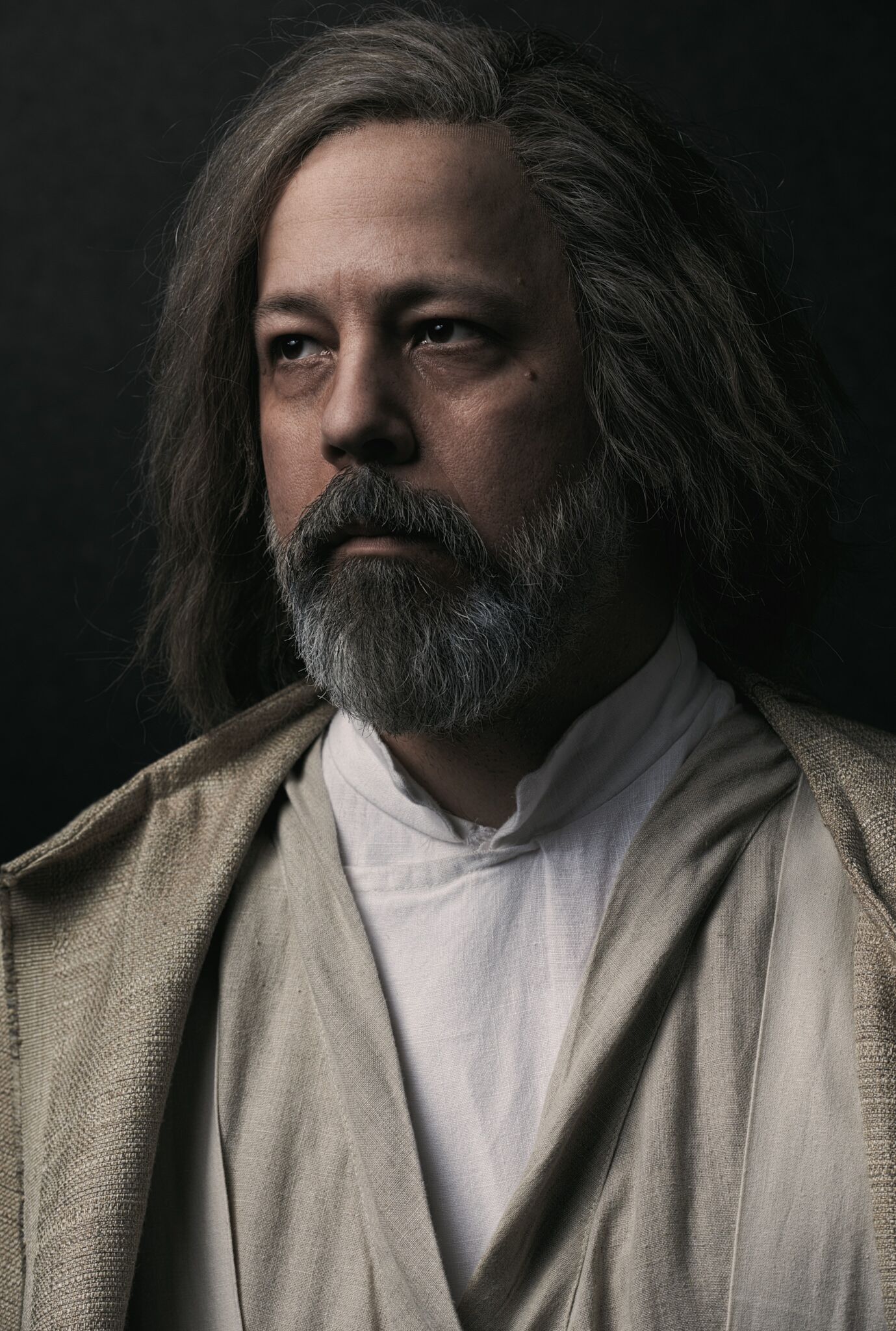 Luke Skywalker cosplay wig detail