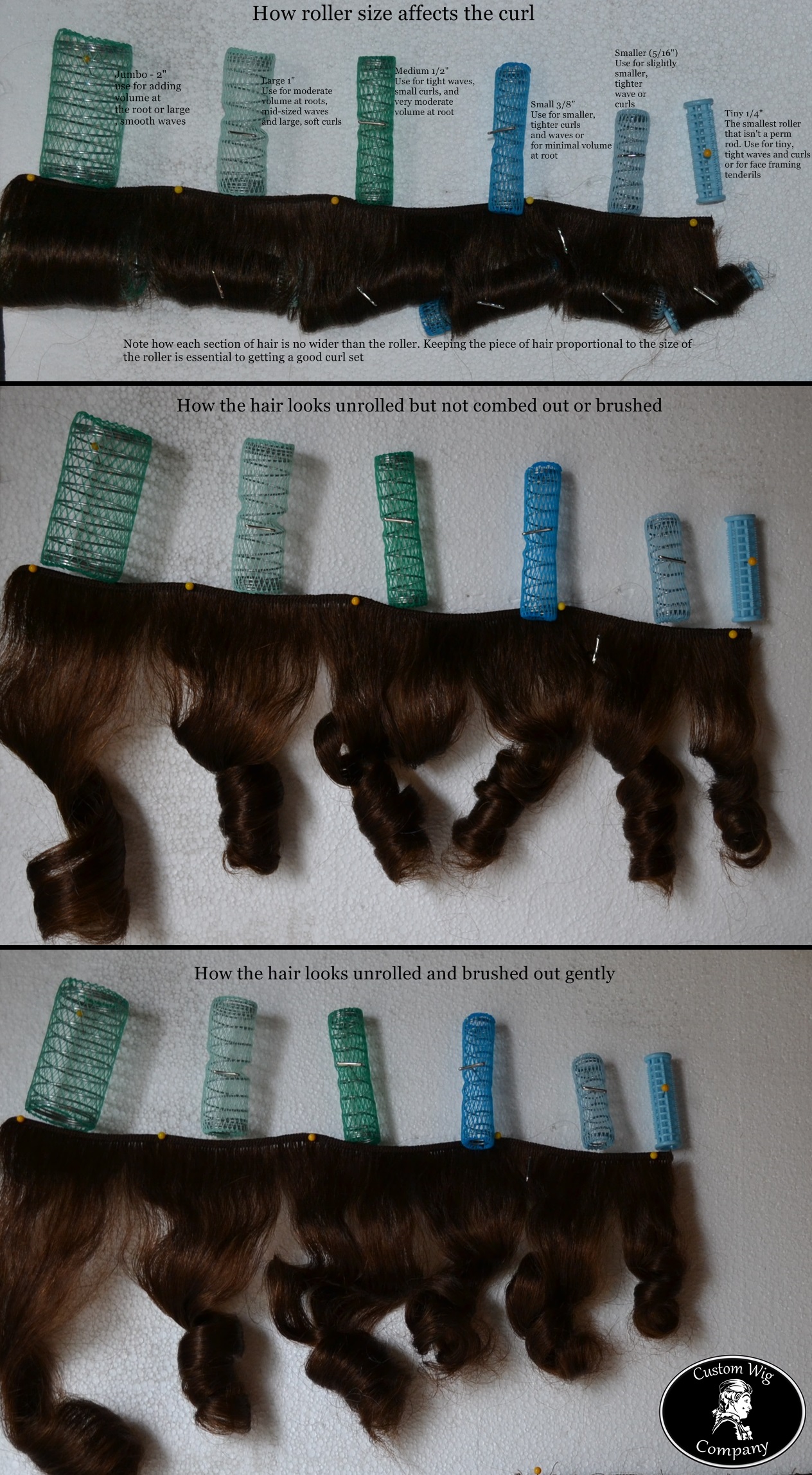 Styling Wigs with Rollers, Part 1 - Why, What size, how many and which way?  - Custom Wig Company