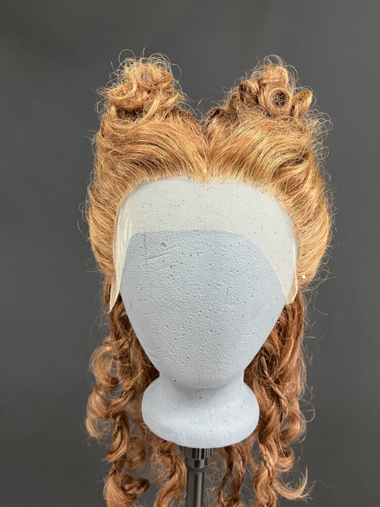 Sarah's finished wig at the studio